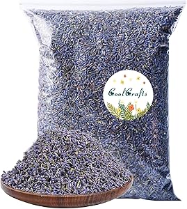 CoolCrafts Dried Lavender Flowers, Dry Lavender Buds Bulk Wholesale Fragrant Lavender for Wedding Toss, Crafts, Sachets - 1 Pound