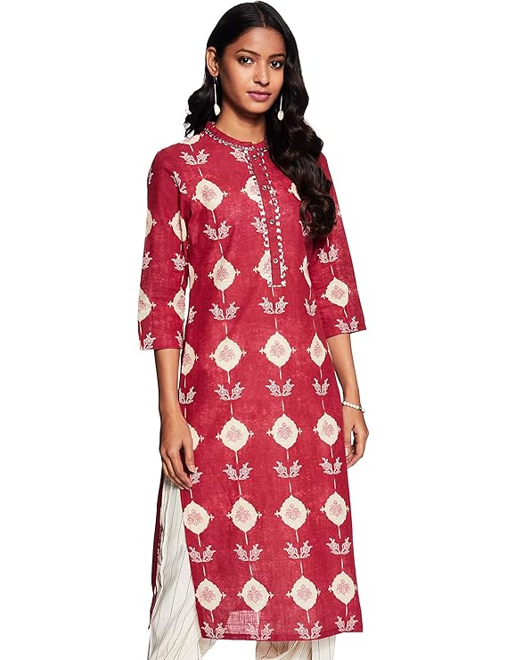 Women's Cotton Straight Kurta