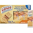 Lance Sandwich Crackers, Captain's Wafers Peanut Butter and Honey, 10 Packs, 6 Sandwiches Each