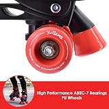 M.Y X-Skate Adjustable Red Quad Roller Skates for Kids Medium view 4