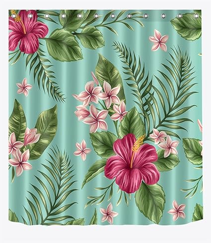 Amazon Com Lb Hawaiian Tropical Leaves Flowers Decor Shower
