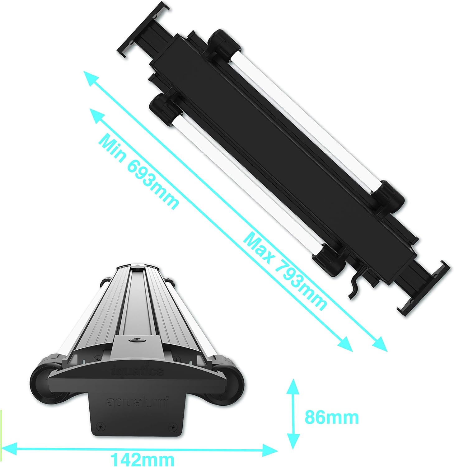 iQuatics 2 Tube 70cm T5 Light Unit - Juwel High Lite Compatible, Trigon 190, Lido 200, Delta 300. Free Tubes Included - Image 4