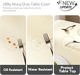 Deconovo Oxford Wipeable Tablecloth Water Resistant 130x130cm Yellow view 4