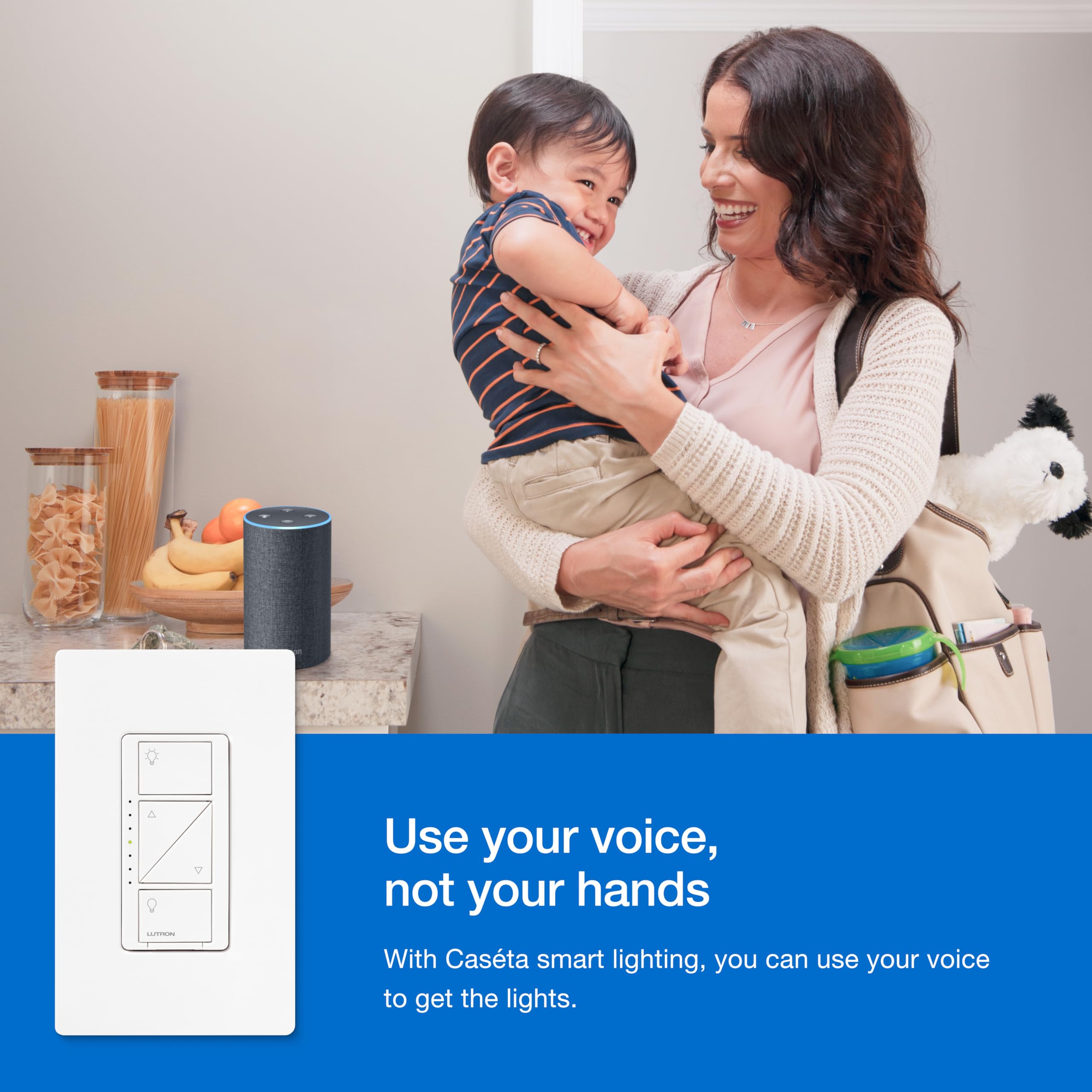 Lutron Caseta 3 Way Smart Dimmer Light Switch Kit, Includes Pico Remote, Bracket, and LED Dimmer Switch, No Neutral Required, P-PKG1WB-WH - View 9