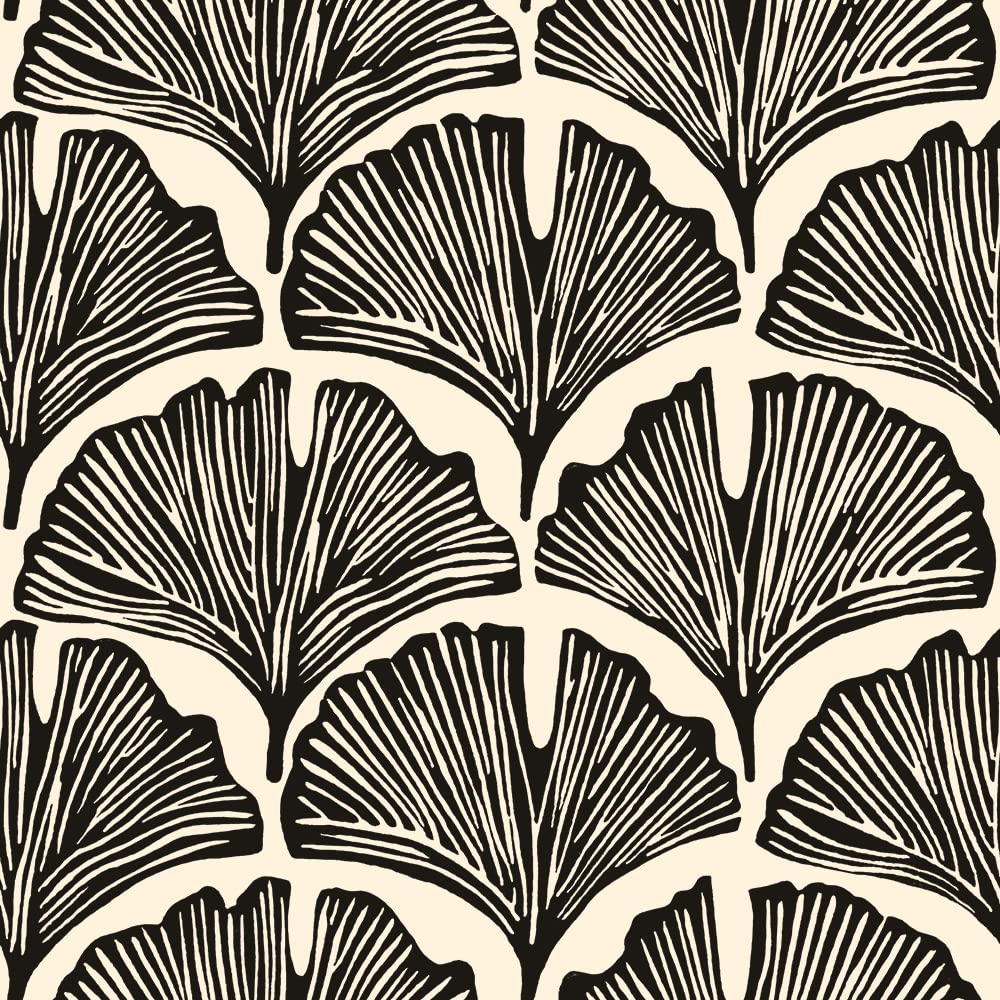 Photo 1 of Tempaper x Novogratz Zebra Black Feather Palm Removable Peel and Stick Wallpaper, 20.5 in X 16.5 ft, Made in The USA