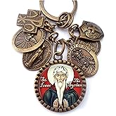 St. Isaac The Syrian Necklace, Keychain or Clip, Patron Saint Catholic Jewelry, Confirmation Gift
