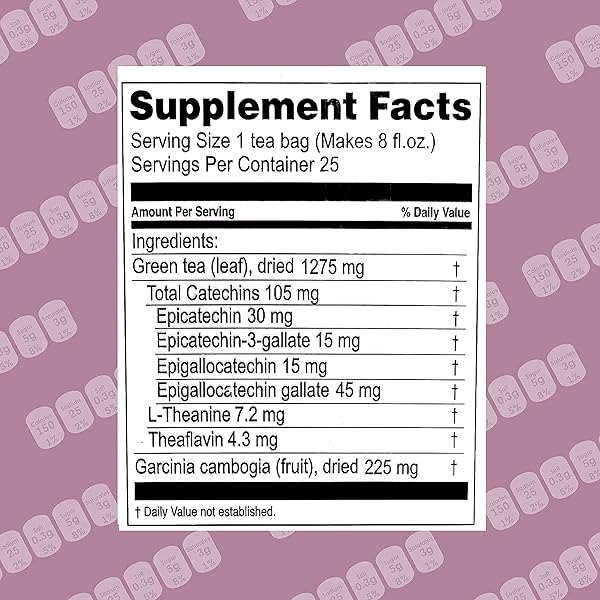 HYLEYS TEA GARCINIA CAMBOGIA GREEN TEA ORIGINAL FLAVOR – 25 TEA BAGS