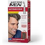 Just For Men Easy Comb-In Color (Formerly Autostop), Gray Hair Coloring for Men with Comb Applicator Included, Easy No Mix Ap