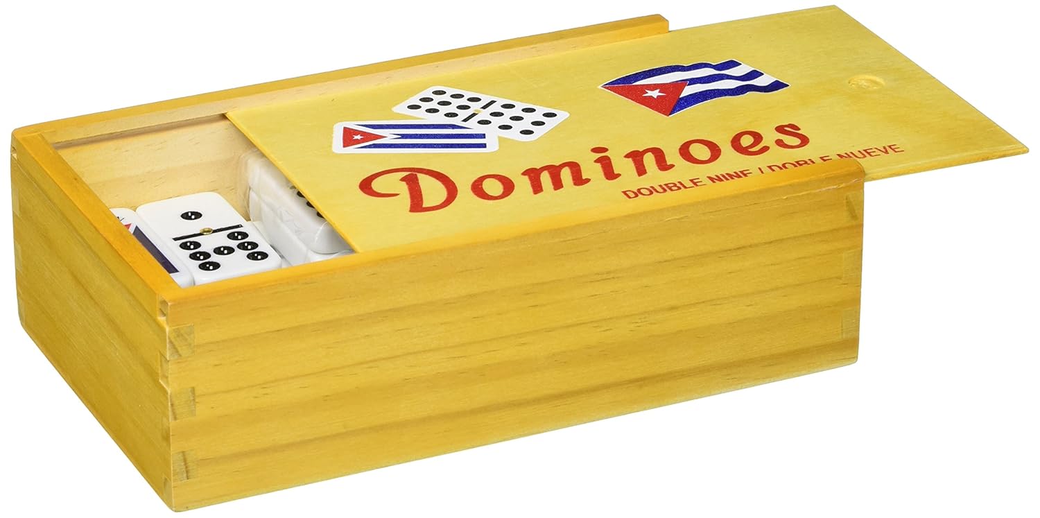 Amazon.com: Bene Casa Cuban Flag Double Nines Dominoes Set Wood Box ...