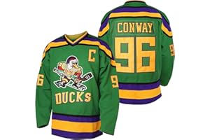 USNYABNI Men Mighty Ducks 33 Greg Goldberg 96 Charlie Conway 99 Adam Banks Stitched Ice Hockey Jerseys