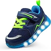 Floranate Light Up Toddler Boys Girls Shoes LED Flashing Lightweight Tennis Walking Sneakers for Toddler and Little Kid
