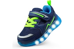 Floranate Light Up Toddler Boys Girls Shoes LED Flashing Lightweight Tennis Walking Sneakers for Toddler and Little Kid