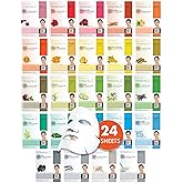 DERMAL 24 Combo Pack Made in Korea Facial Mask – 20+ Years of K-Beauty Experience, Premium Quality Korean Sheet Masks for Dai
