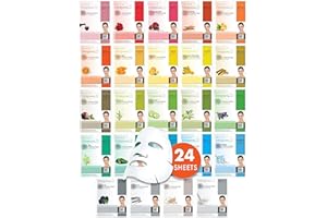 DERMAL 24 Combo Pack Made in Korea Facial Mask – 20+ Years of K-Beauty Experience, Premium Quality Korean Sheet Masks for Daily Skincare Routine