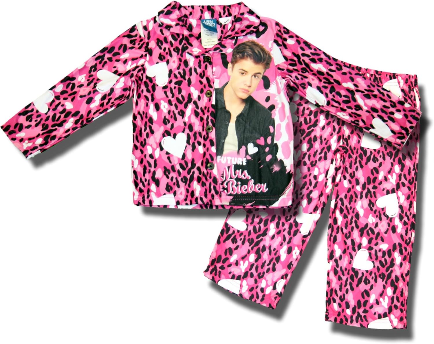 Justin Bieber "Future Mrs. Bieber" 2 piece Pajama Set for Girls - 4