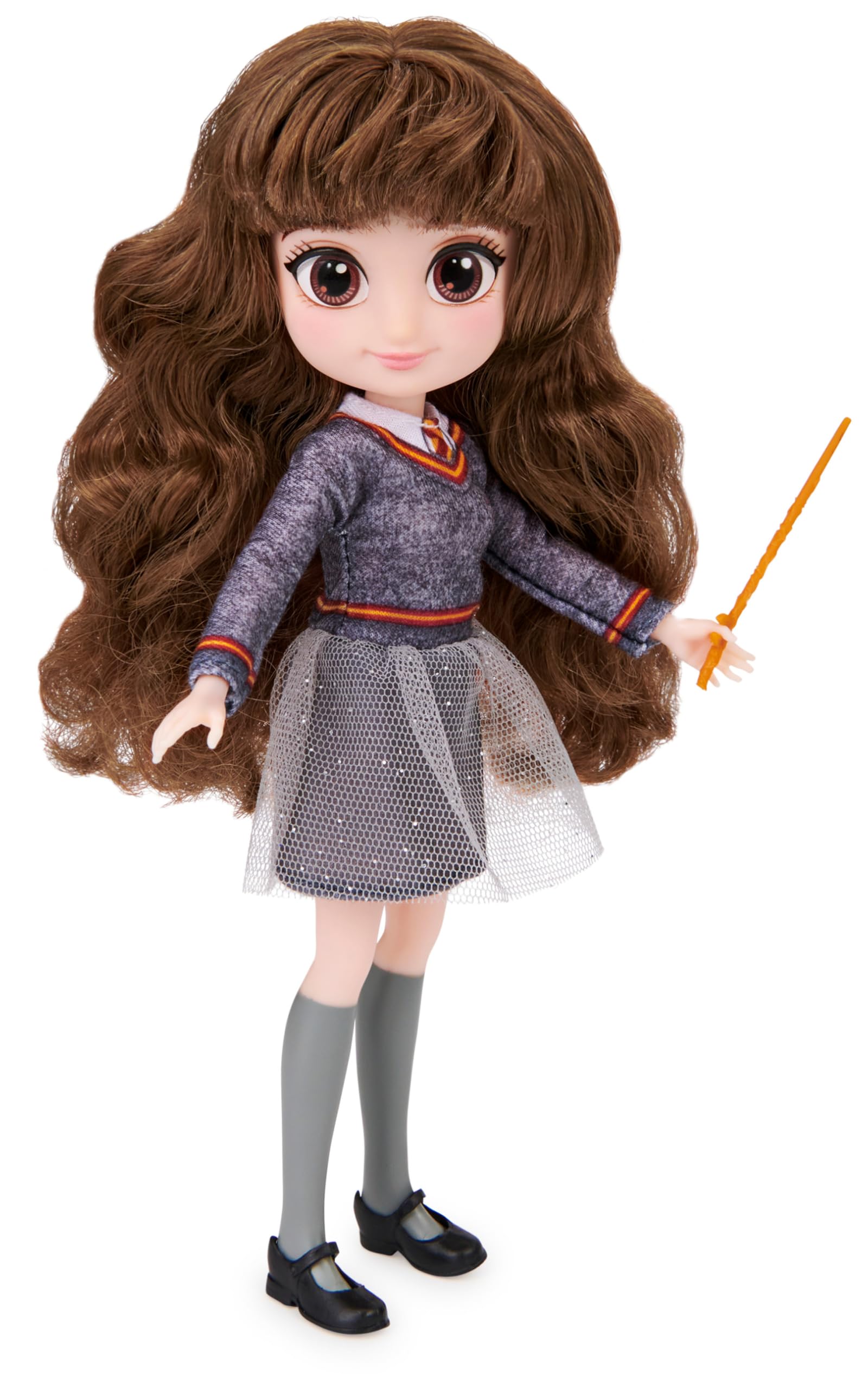 Wizarding World, Hermione Granger Collectible 8 inch Doll in Harry Potter Hogwarts Gryffindor Uniform with Accessories Kids Toys for Girls and Boys Ages 5 and up — image 1