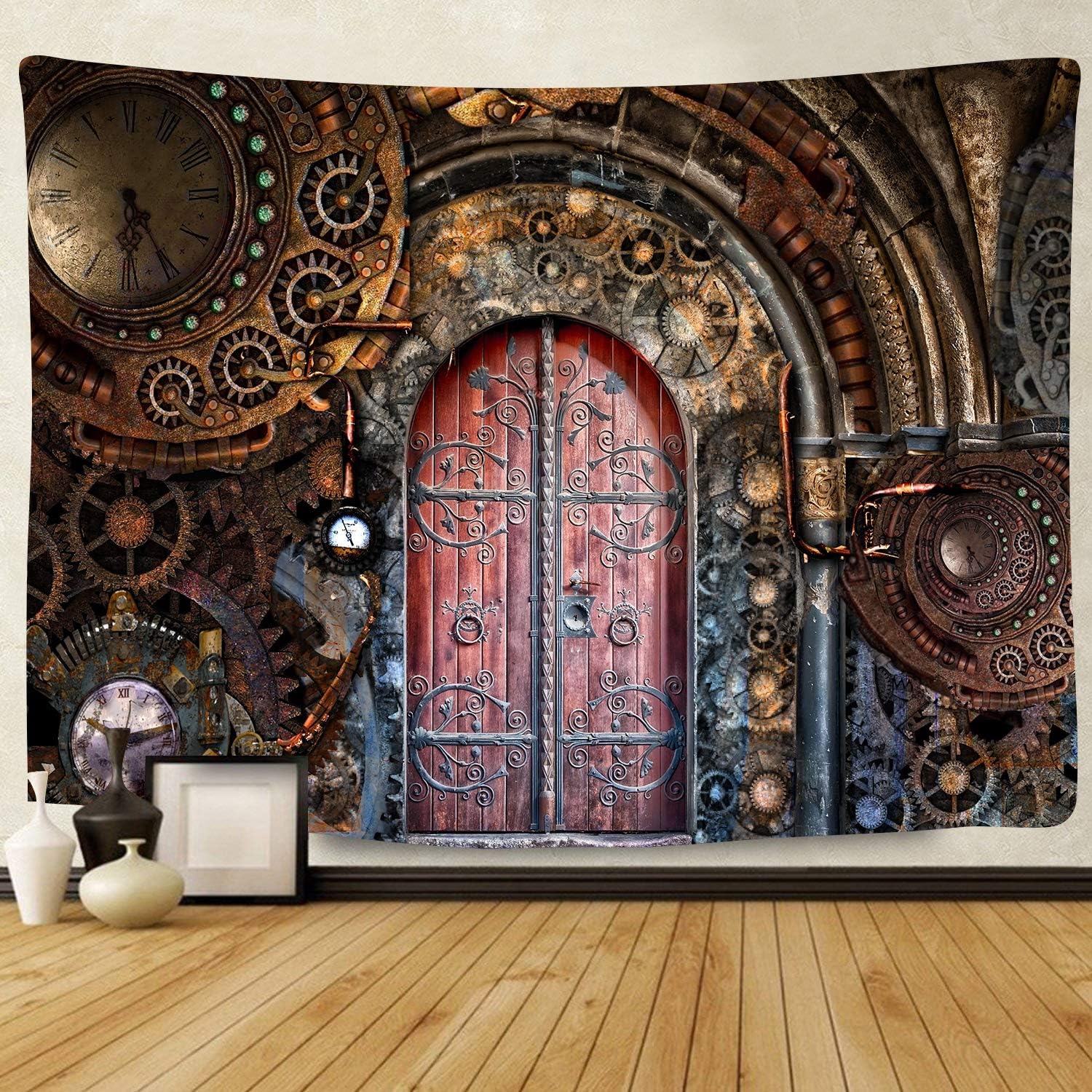 F Fun Soul Steampunk Tapestry Rusty Machine Gear Wall Hanging Tapestries For Living Room Bedroom Decor Retro Culture Party Banner Dsfs849 Large 80x60inches Soft Cotton Tapestries Home Urbytus Com