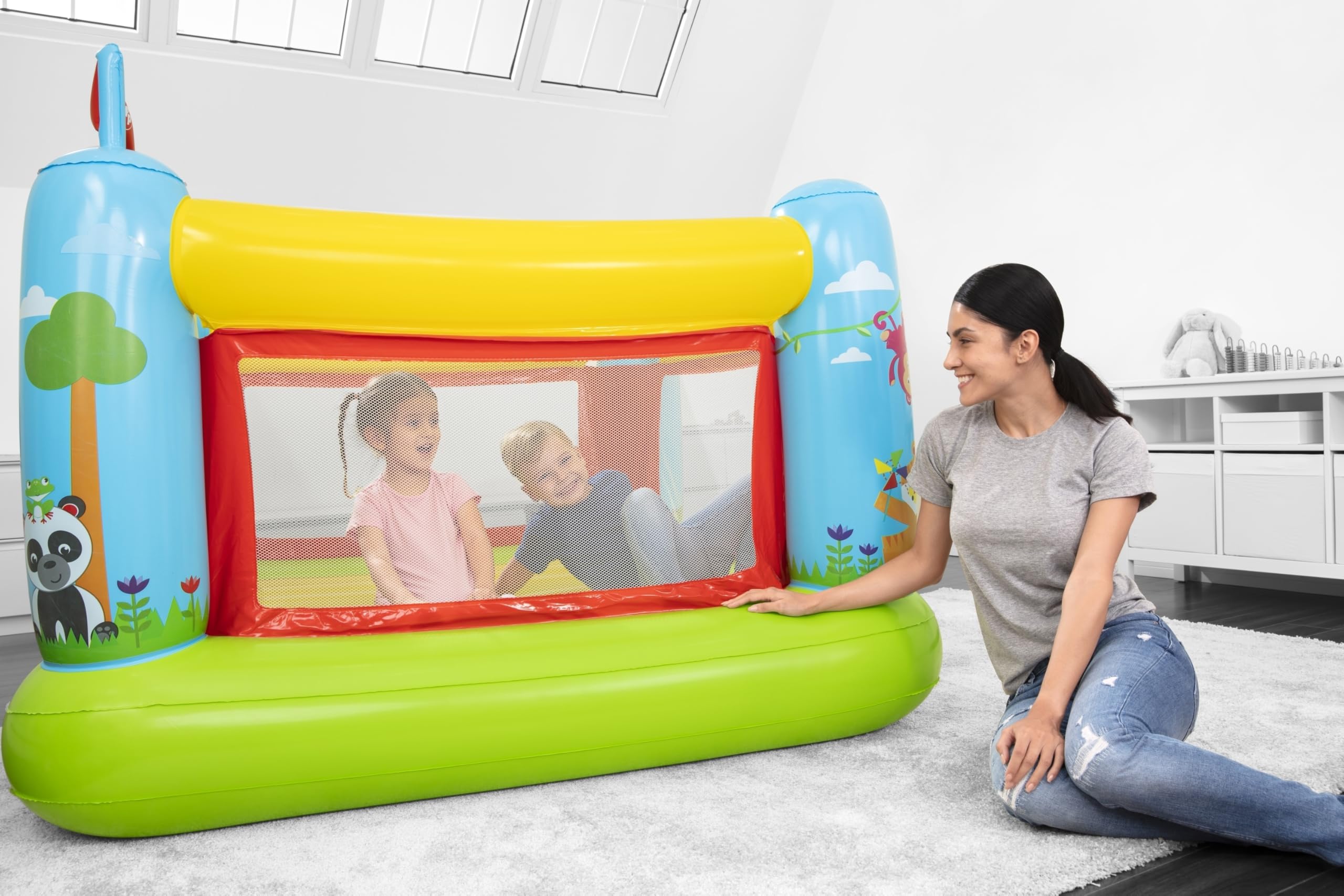 Fisher-Price Bouncetastic Inflatable Bouncer | Indoor and Outdoor Bounce House for Kids | Great for Ages 3+