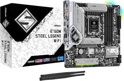 ASRock B760M STEEL LEGEND WIFI Micro ATX Motherboard LGA1700 DDR5 PCIe 5.0 3x
