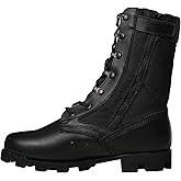 WIDEWAY Men's Military Jungle Combat Boots Black Boots For Men Slip Resistant Leather Tactical Work Boots, All Day Comfortable and Breathable Botas militares para hombres(6-8inch)