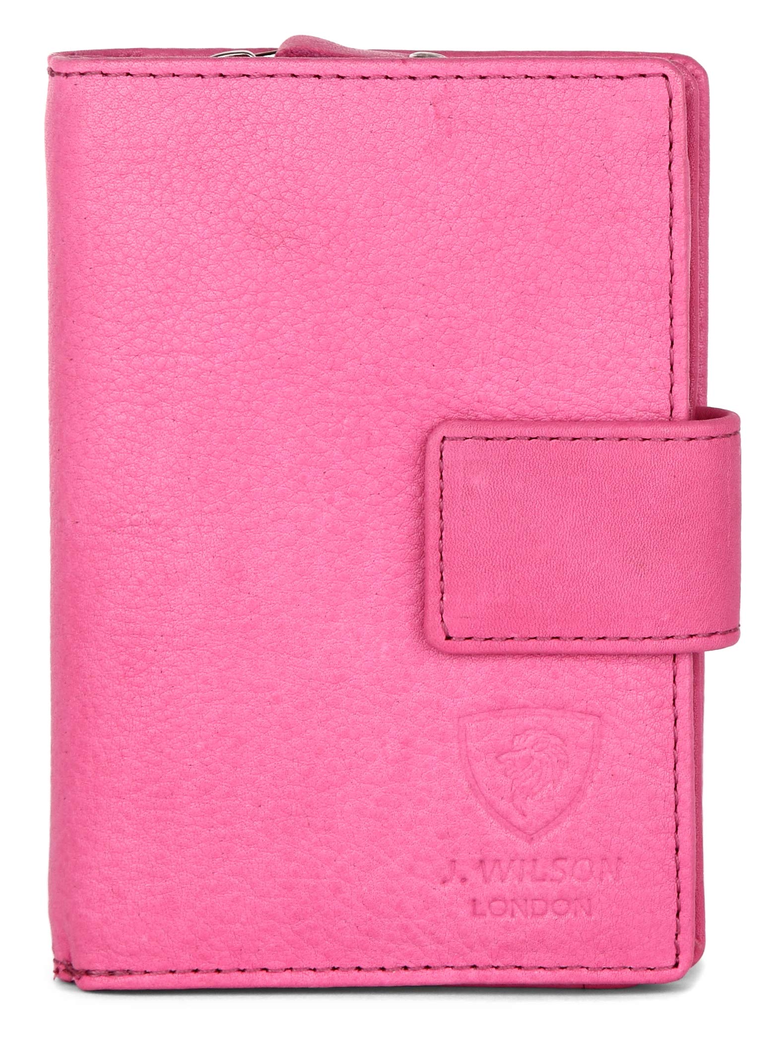 J. Wilson London Ladies RFID Safe Designer Leather Purse Card Women Wallet Zip Pocket Boxed