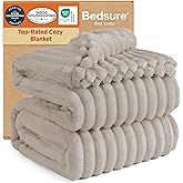 Bedsure GentleSoft King Size Blanket for Bed - Cozy Soft Blankets for Women, Cute Large Fleece Throws for Girls, Beige, 108x90 Inches