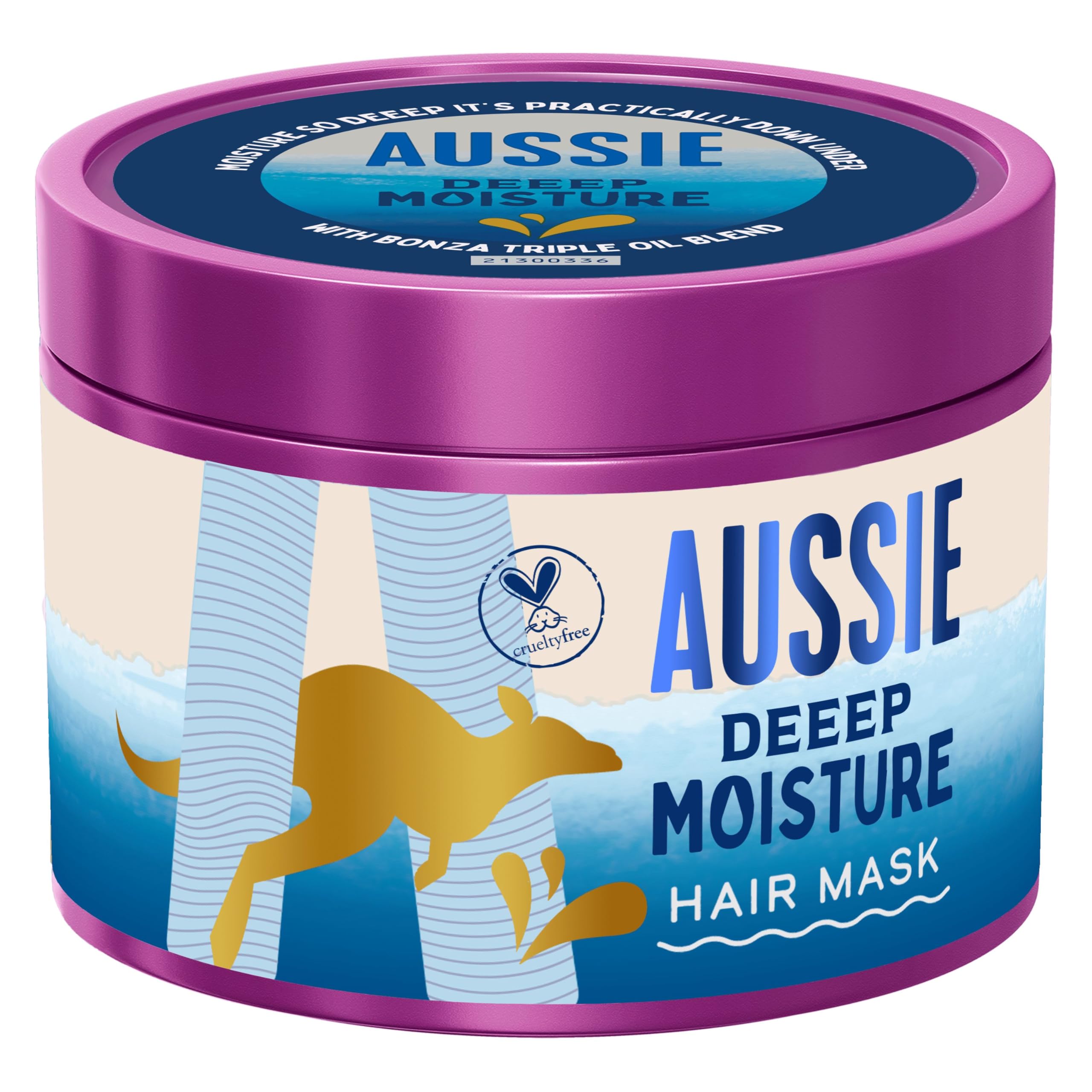 Aussie Deeep Moisture Hair Mask 500ml, Rehydrates, Nourishes and Deeply Conditions Dry, Thirsty, Brittle Hair, Infused with Jojoba, Avocado and Australian Macadamia Nut Oils, Vegan and Cruelty-Free