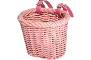 MEGHNA Woven Mini Bike Basket for Kid Bike Handlebar Bike Basket for Girl Boy for Scooter, Multi-Colors
