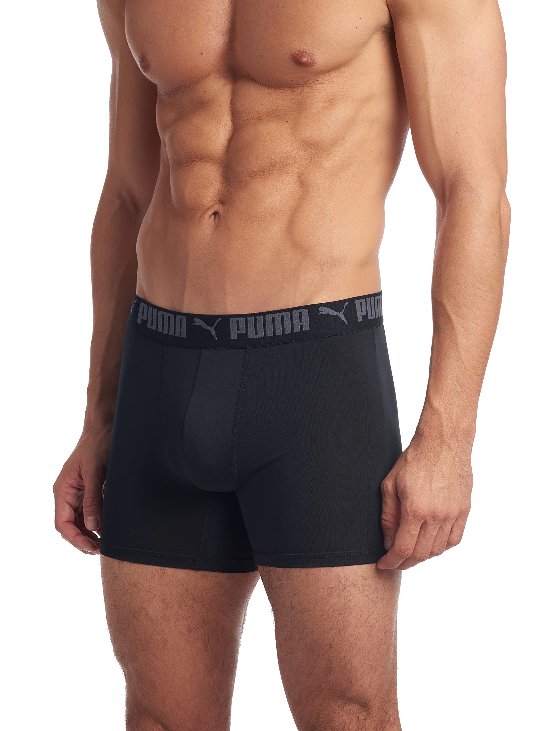 PUMA Men's 3 Pack Athletic Fit Boxer Briefs