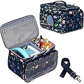 Remobia Hicol Carrying Case for Toniebox,Portable Tonies Storage Organizer,Toniebox Audio Player Bag with Shoulder Strap,Music Holes (Dinosaurs)