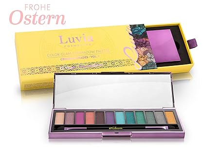 Luvia Lidschatten Palette - Criminal Shades Eyeshadow Palette - Inkl. 12 Provokanten, Frischen & Bunten Nuancen - Limitierte 