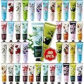 Rxdotrde 40Pack Hand Cream,Mini Hand Lotion for Dry Cracked Hands,Hand Cream Gift Set for Women,Moisturizing Hand Care Cream Stocking Stuffers Gift Set,Natural Plant Fragrance Hand Cream Travel Size