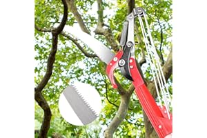GAROSA 14 Inch Tree Pruner Pole Saw without Pole, 4 Wheels Sharp Tree Pruning Shear, Fruit Picker Harvester Pole Saw Tree Trimmer Clipper Trimming Tool
