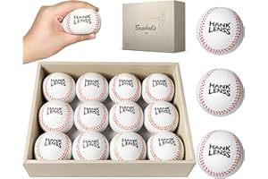 HANKLENSS Soft Foam Baseballs for Kids - 12 Pack Practice Balls for Beginners