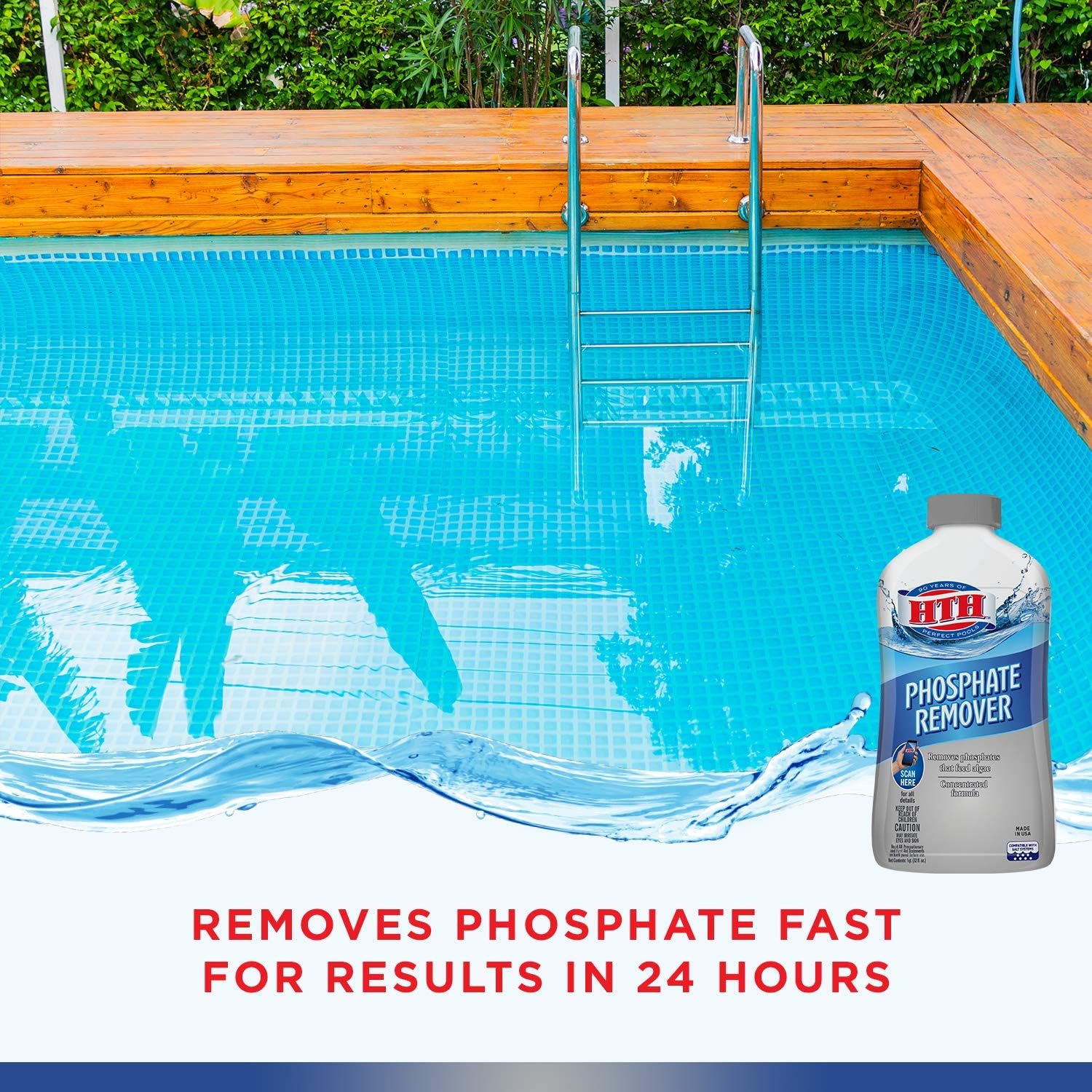 Amazon Com Hth 67036 Phosphate Remover Swimming Pool Care 1 Qt Garden Outdoor