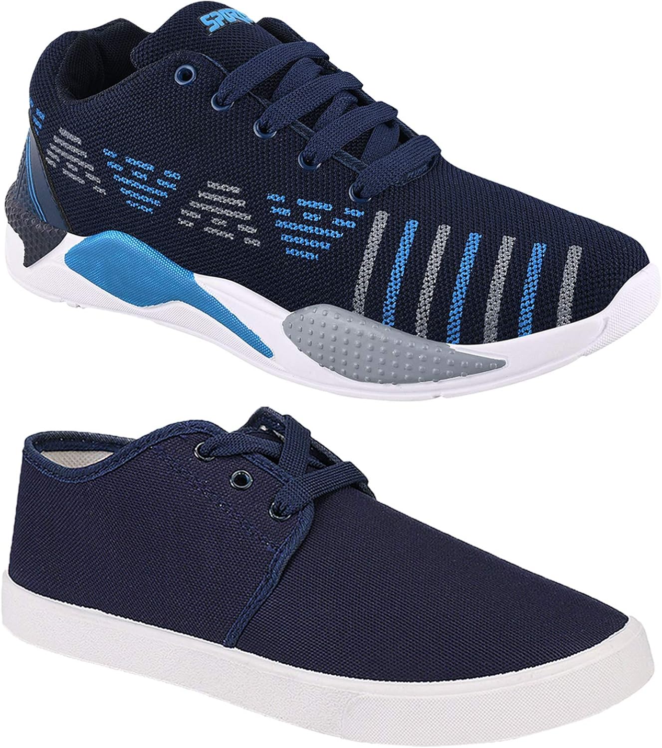 Buy Birde Men's Black Mesh Sports Running Shoes UK9 (Pack of 2) BRD