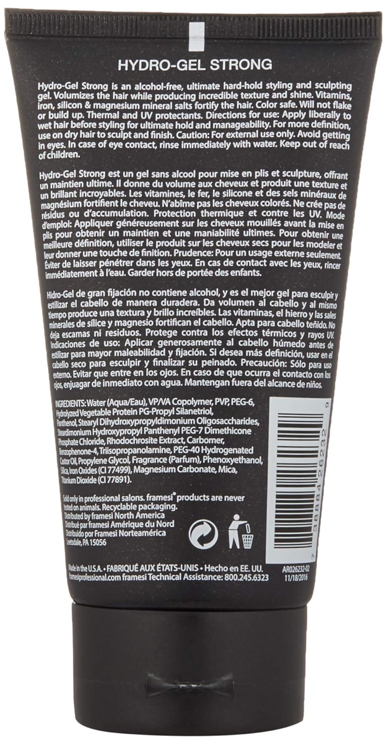 Framesi BY Lava Hydro Gel Strong, 5.1 fl oz, Hair Gel for Color Treated Hair: Premium Beauty