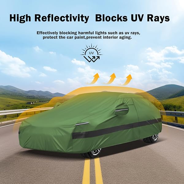 JURMON HEAVY DUTY OUTDOOR CAR COVER COMPATIBLE WITH 2007-2026 JEEP WRANGLER 2 DOOR,WATERPROOF ALL WEATHER FOR AUTOMOBILES, OUTDOOR FULL COVER RAIN SUN UV PROTECTION WITH ZIPPER COTTON
