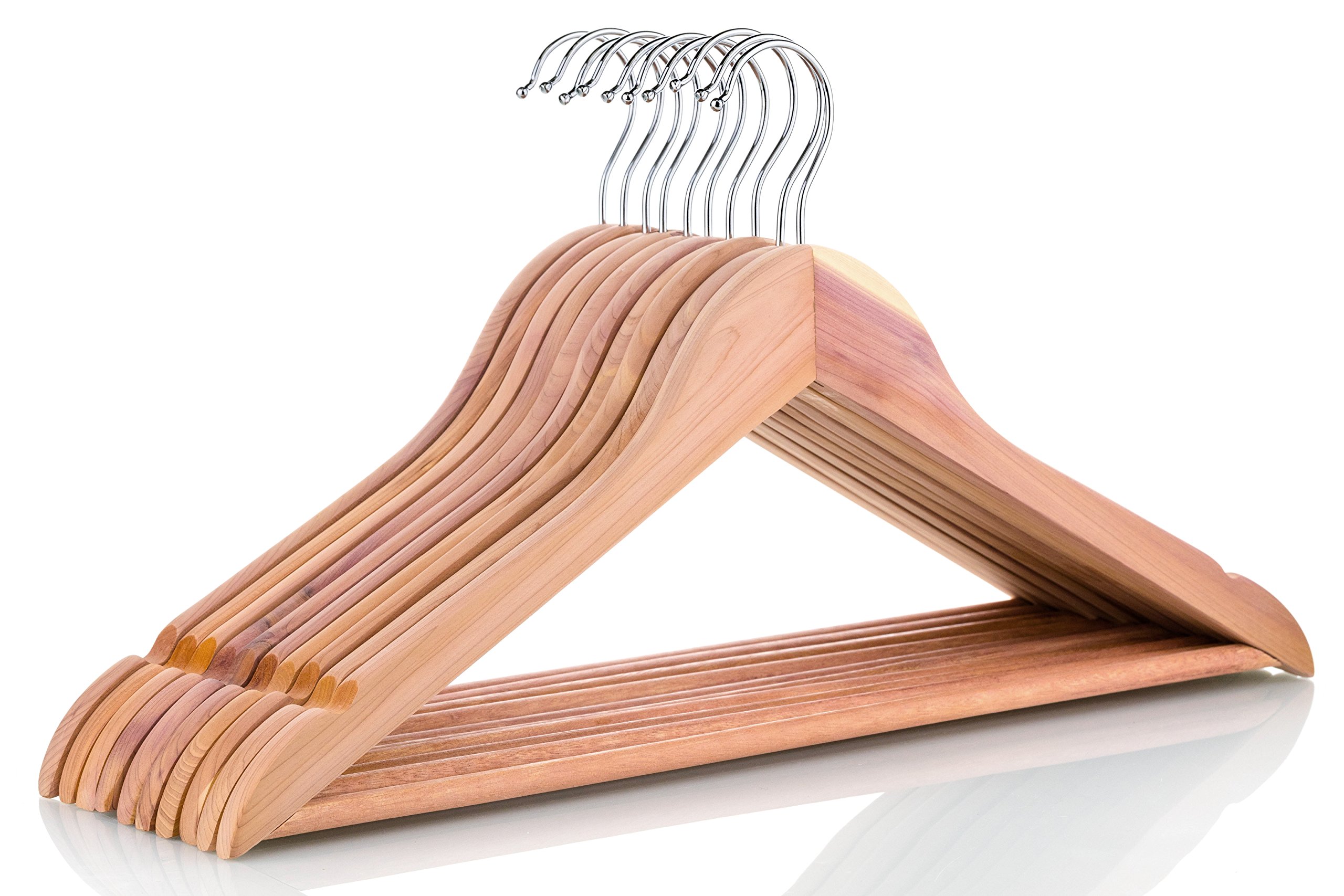 Neaties American Cedar Wood Hangers with Notches and Bar for Fresh