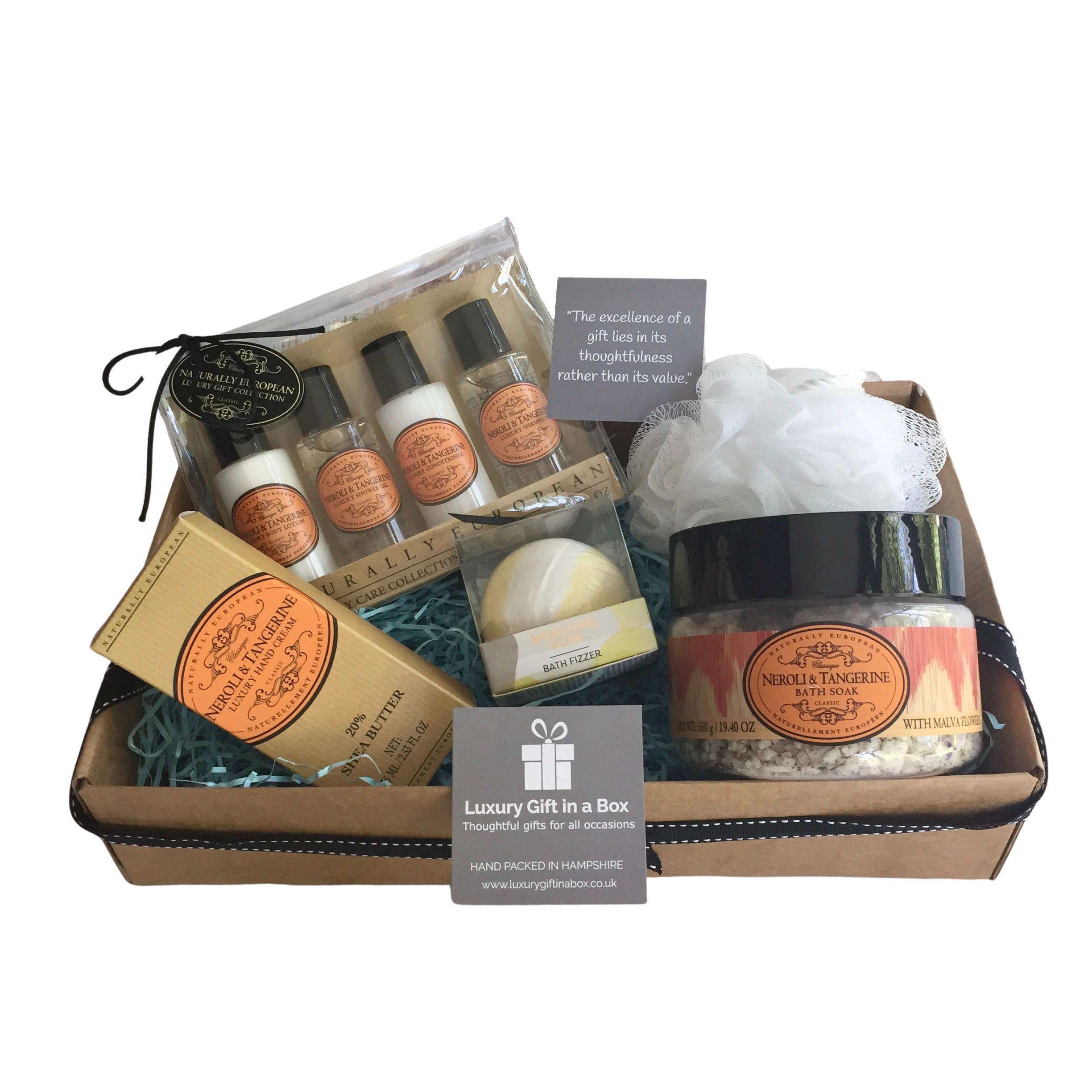 Womans Travel Ready Pamper Gift Set, Body Lotion, Shower Gel, Shampoo, Conditioner, Hand Cream, Hair Mask, Face Mask, Headband, Bath Salts