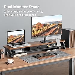 Dual Monitor Stand Riser,LED 2-Tier 39.3 Inch