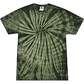 Colortone Spider Tie Dye T-Shirts for Men and Women - Unisex Short Sleeve Tie-Dye T Shirts for Adults