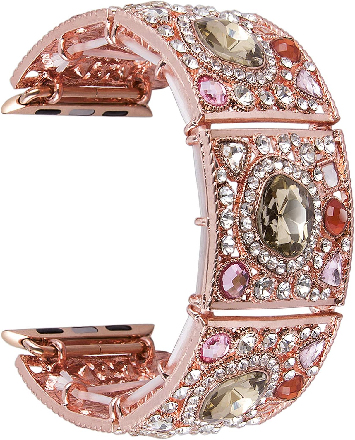 VIQIV Bling Bands for Compatitle Apple Watch 38mm 40mm 42mm 44mm Iwatch Series 5 4 3 2 1, Diamond Rhinestone Metal Bracelet Wristband Strap for Women