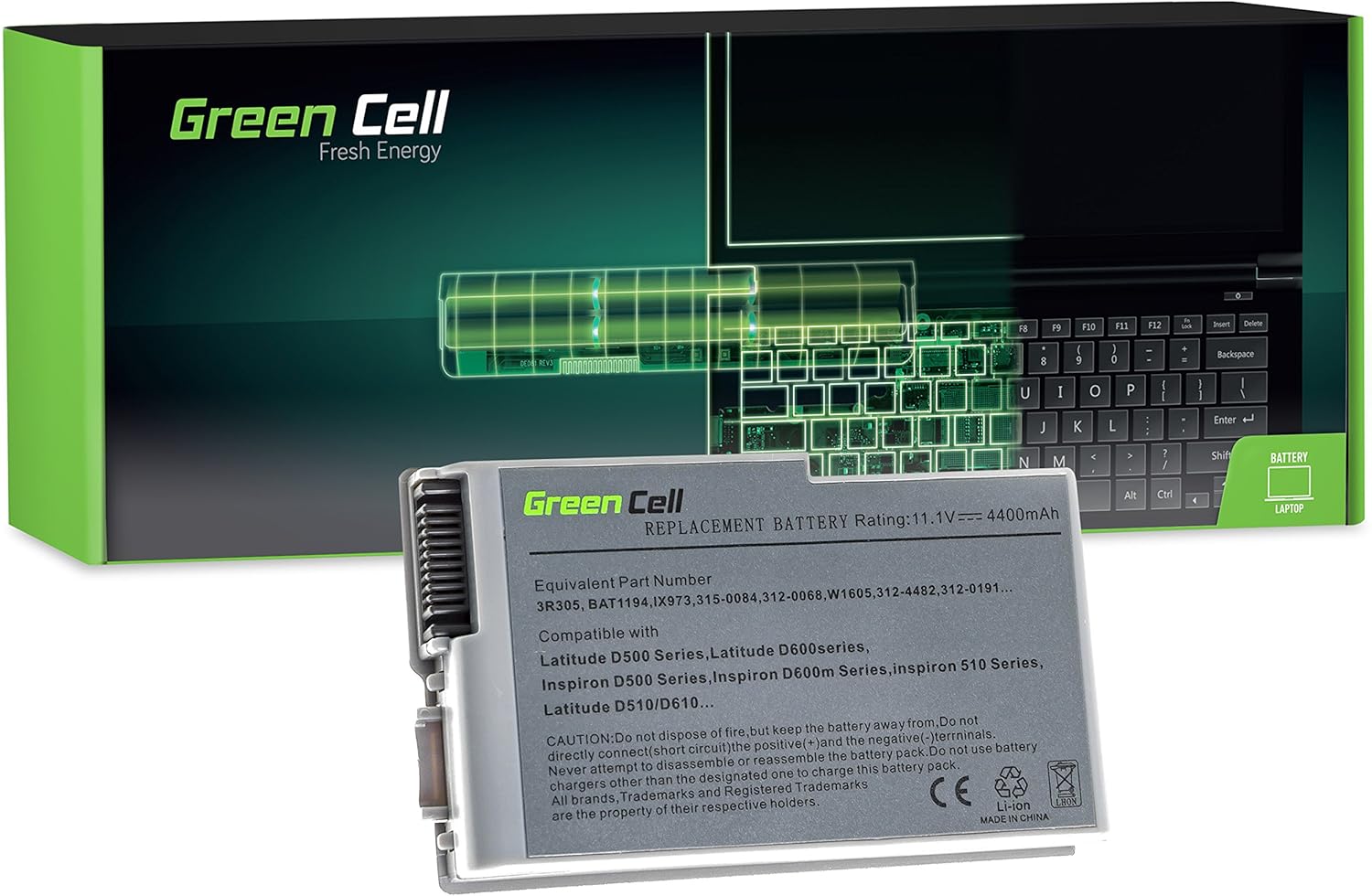 Green Cell Standard Series Replacement Laptop Battery For Dell Inspiron 510 M 6 Cell 4400 Mah 11 1 V Silber Amazon Co Uk Computers Accessories