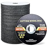NORJIN 100 Pack 4 1/2" Cutting Wheels, 4-1/2" x 1/25" x 7/8" Thin Cutting Disc Metal and Stainless Steel Cut-Off Wheel for An