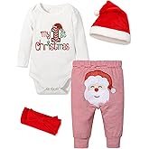 Abbence Baby Girl Boy Christmas Outfit My 1st Christmas Baby Boy Infant New Year 4 Pcs Set