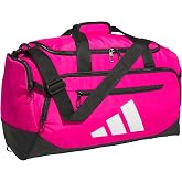 adidas Defender Duffel Bag, Team Shock Pink 2, OSFA | Ventilated Shoe Compartment, Adjustable Shoulder Strap, Rolls With Your Suitcase, Built To Last, Gym &amp; Travel Ready