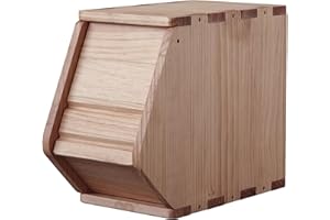 unununu Stackable Solid Wood Storage Chest,Hall Entryway Cabinet,Bins with Lids,Modular Wooden Multi-use Box,Closet Storage Organizers,Drawers,Potato,Onion,Bread,Classify by Items,7.75”W(1 Pack)