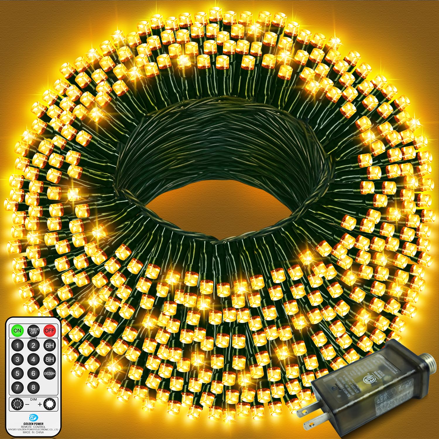 Photo 1 of *Missing Parts*
394 FT 1000 LED Christmas Lights Outdoor String Lights 8 Modes & Timer Fairy Lights Plug in Waterproof LED String Lights for Xmas Yard Tree Patio Wedding Holiday Party Decorations (Warm White)