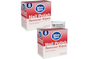 White Rain Nail Polish Remover Wipes 2 Pack - Non Acetone Nail Polish Remover Pads - Super Convenient Nail Polish Removers - Bundle with Ballard Products Moist Towelette